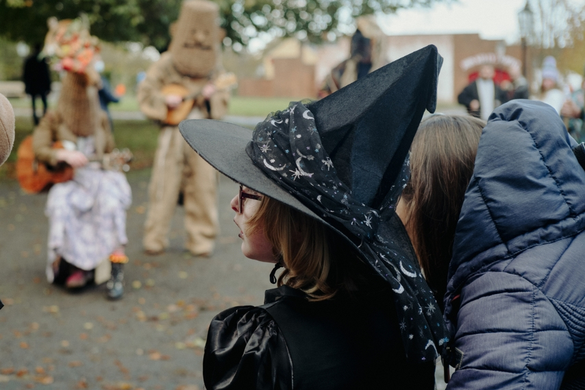 Children dressed for Halloween at an event in Northern Ireland