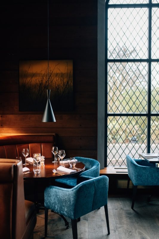 Coq & Bull brasserie interior at Clandeboye Lodge
