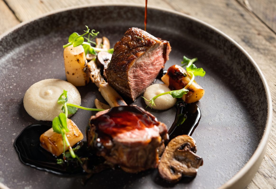 Seasonal lamb dish at Coq & Bull