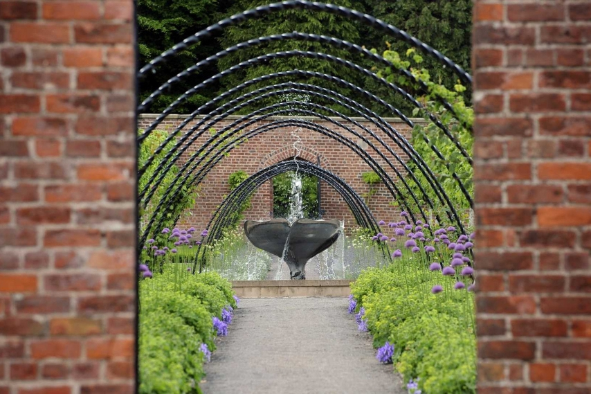 Water Fountain at a Walled Garden in Northern Ireland.