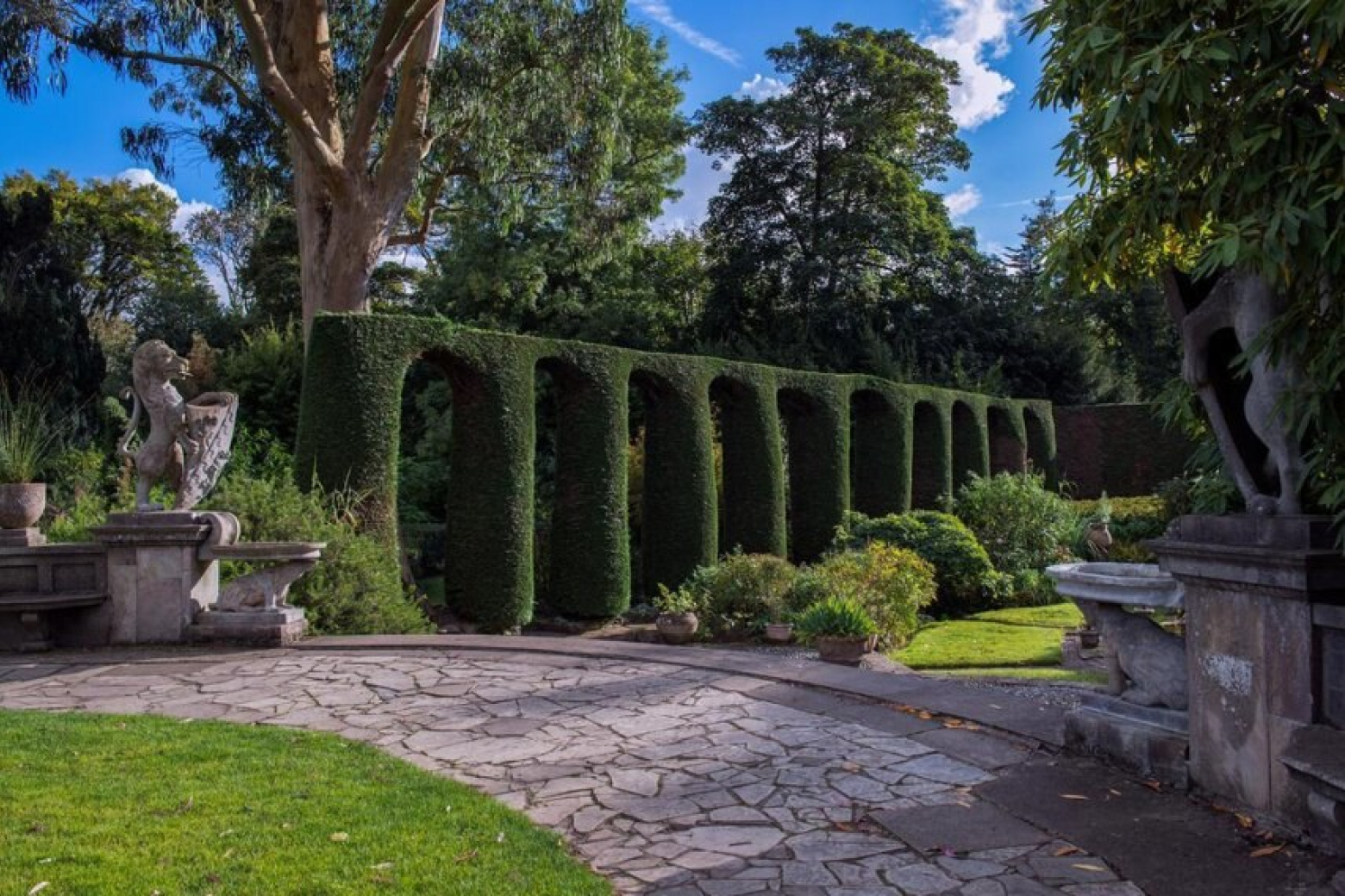 Formal gardens at Mount Stewart near Bangor in County Down