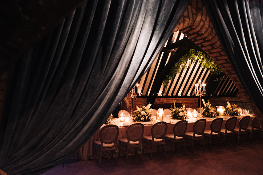 Private Dining table set up at our wedding venue in Northern Ireland.